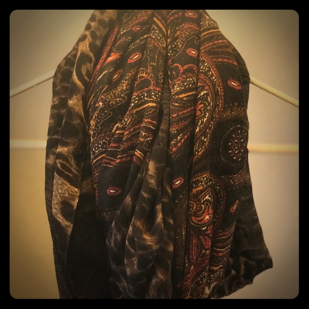 Multi colored infinity scarf